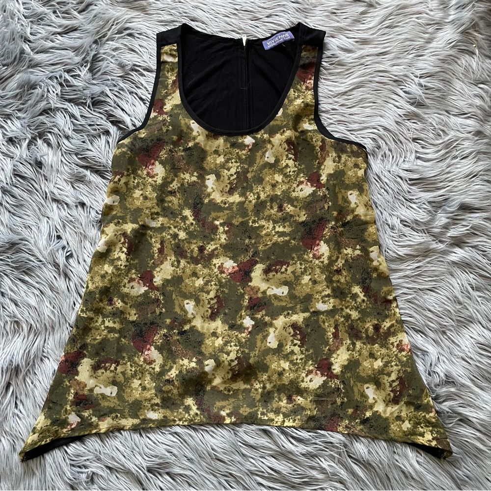 VIVIENNE TAM abstract layered sleeveless top